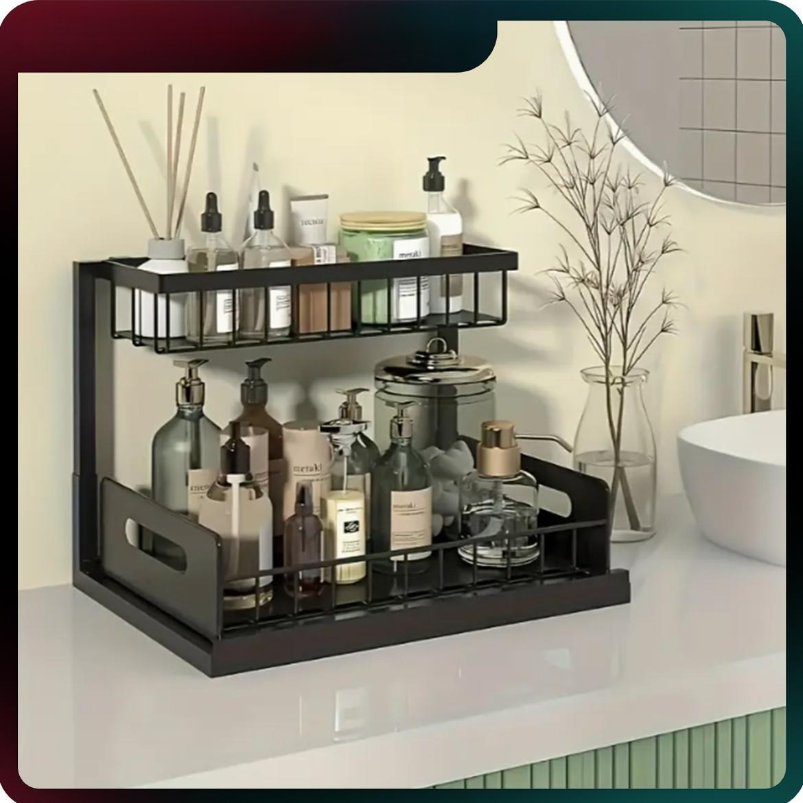 Home Bathroom Organizer - Organizador de Gabinete Extraíble de Alta