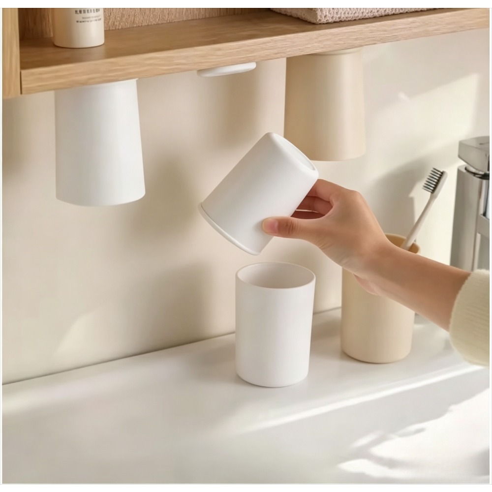 Home Goods Bathroom Cabinets - Soporte Magnético Invertido para Enjuague Bucal,