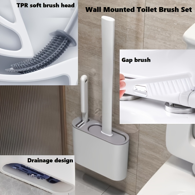 Home Bathroom Organizer - Juego de escobillas de baño para