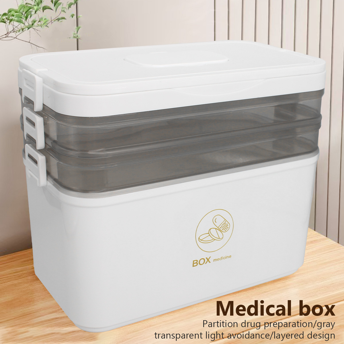 Home Bathroom Organizer - Caja de Almacenamiento Apilable de Gran