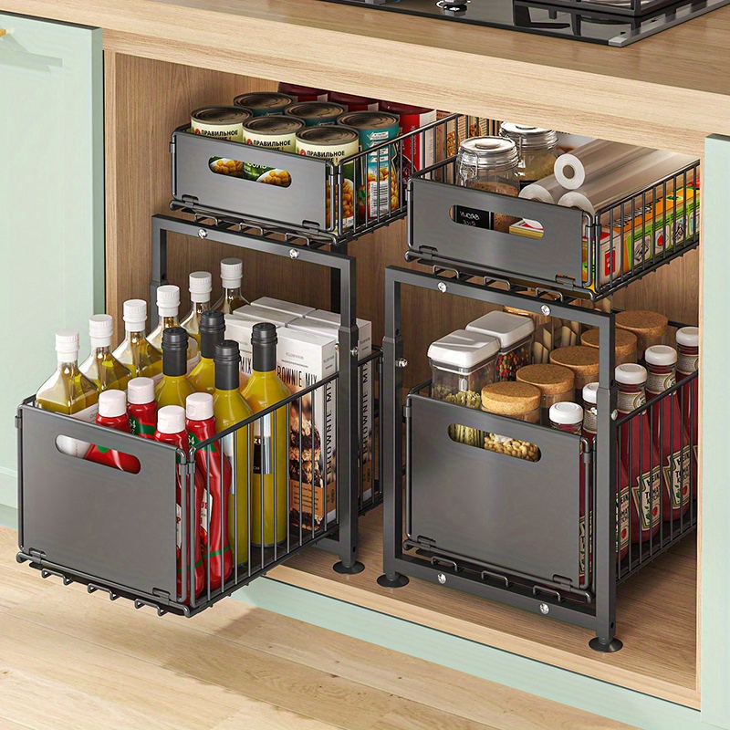 Home Goods Bathroom Cabinets - Organizador de Gabinete Deslizable de 2