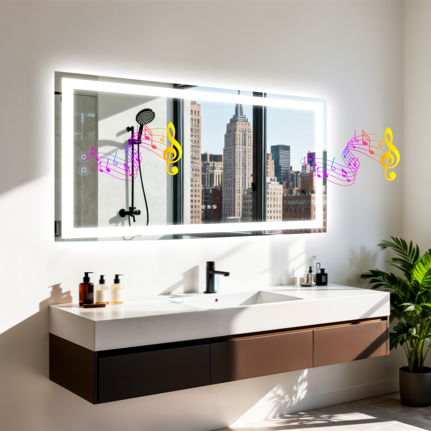 Zara Home Bathroom - Espejo LED para baño de 50/60/100/120cm,