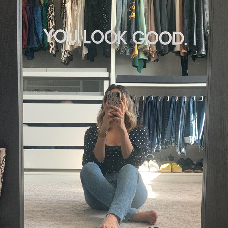 Home Goods Bathroom Cabinets - You Look Good Mirror Wall Sticker,