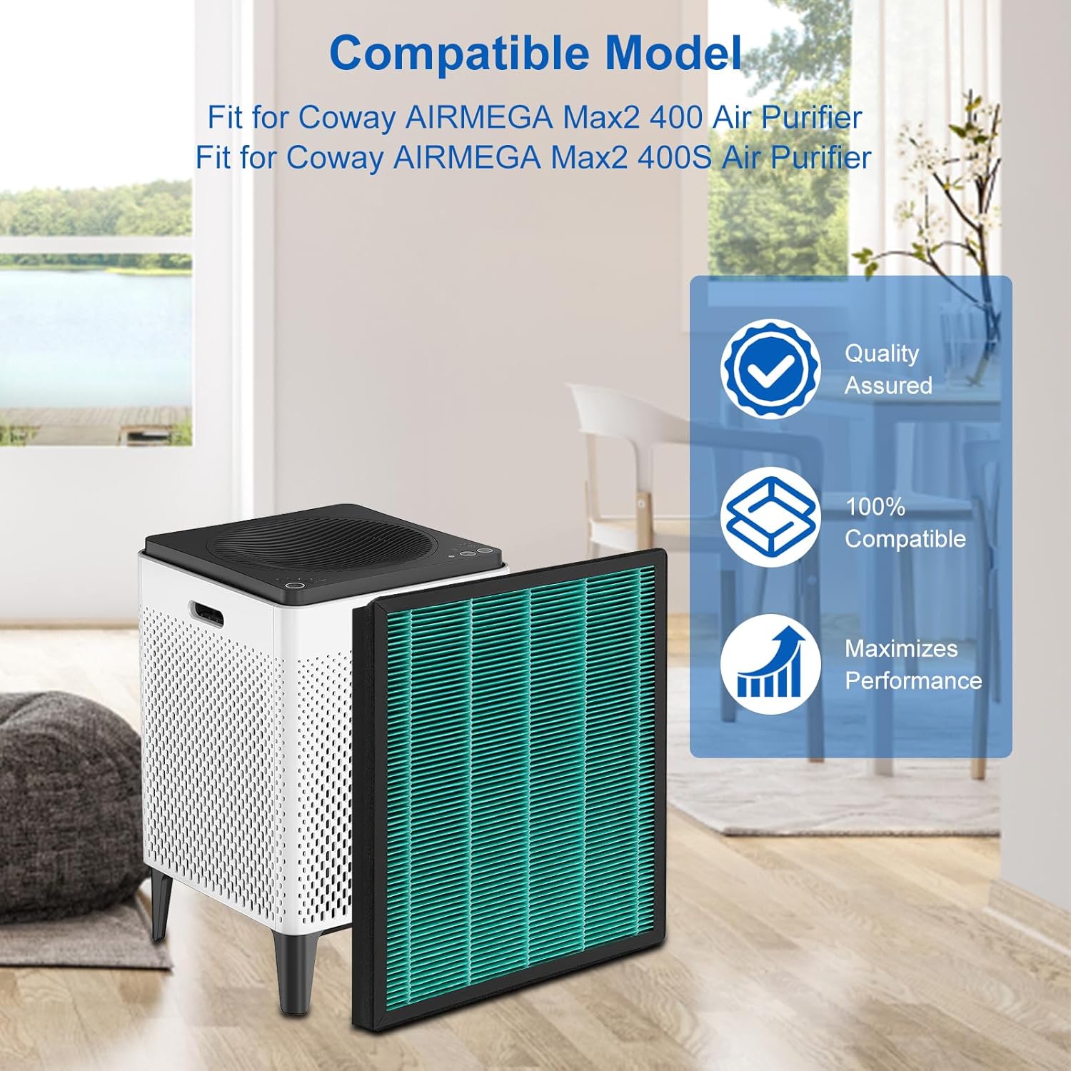Juego de filtros de repuesto 4 - Coway Air Purifier Airmega 400 reseña y precio