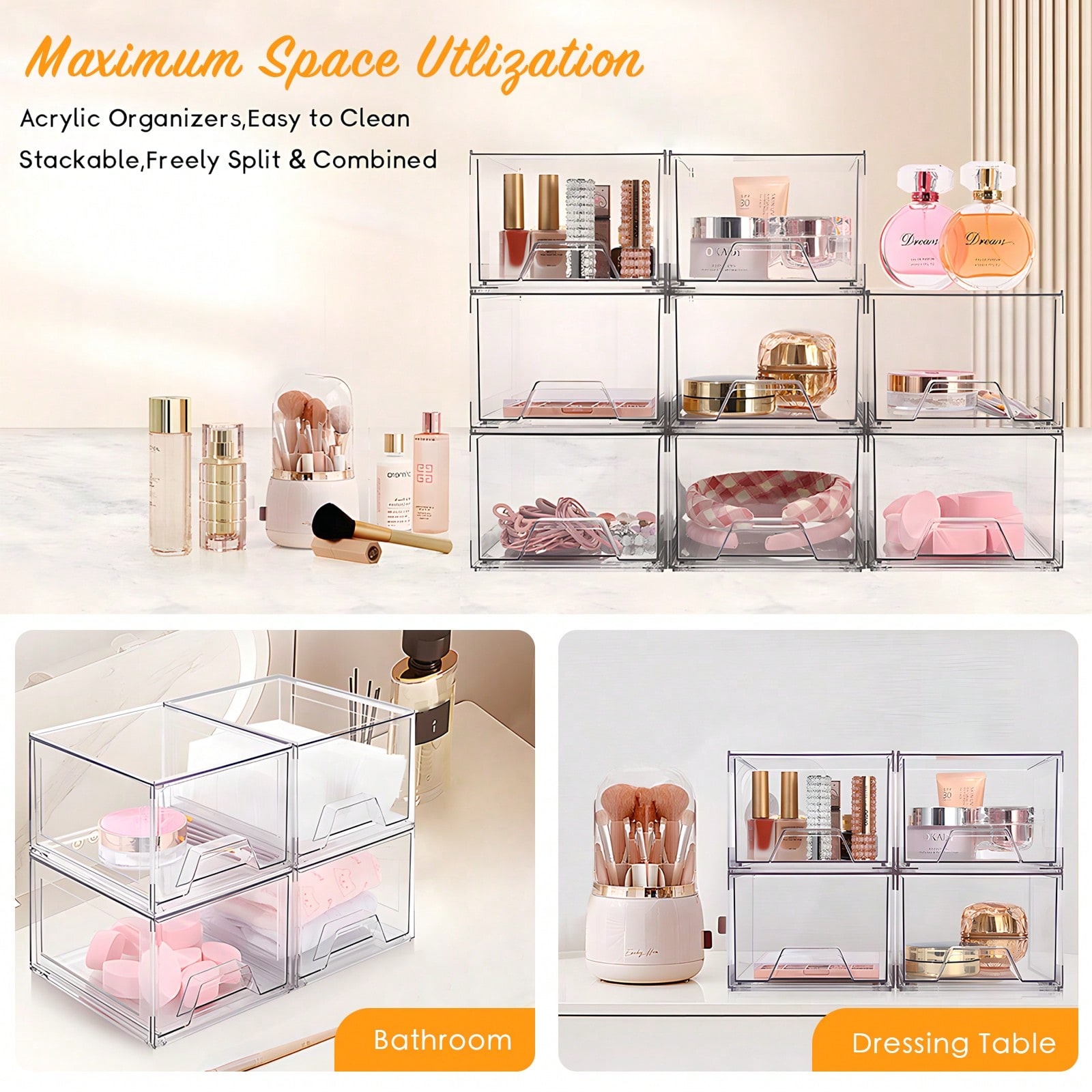 Paquete de 2/4 organizadores d - Home Goods Bathroom Cabinets reseña y precio