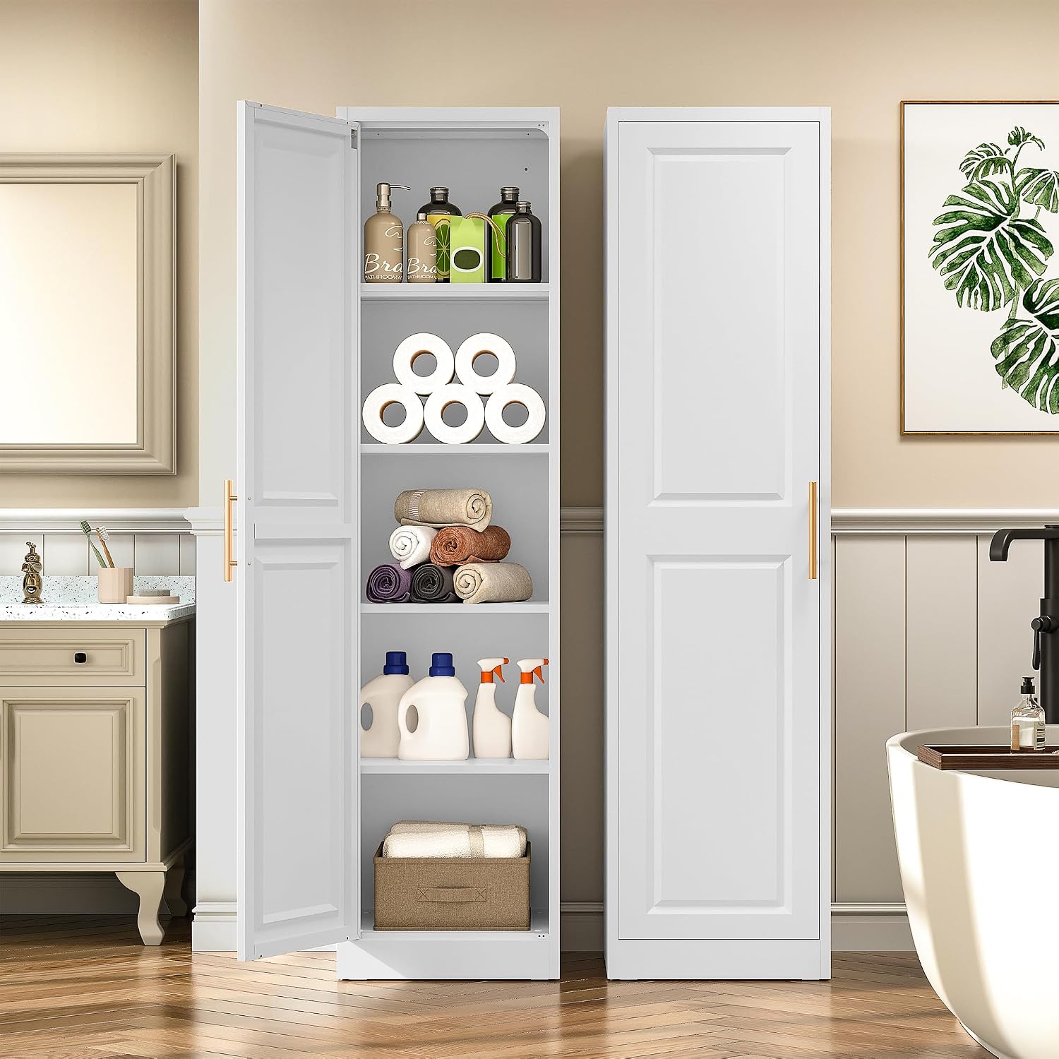 Armario de Almacenamiento Estr - Home Goods Bathroom Cabinets reseña y precio