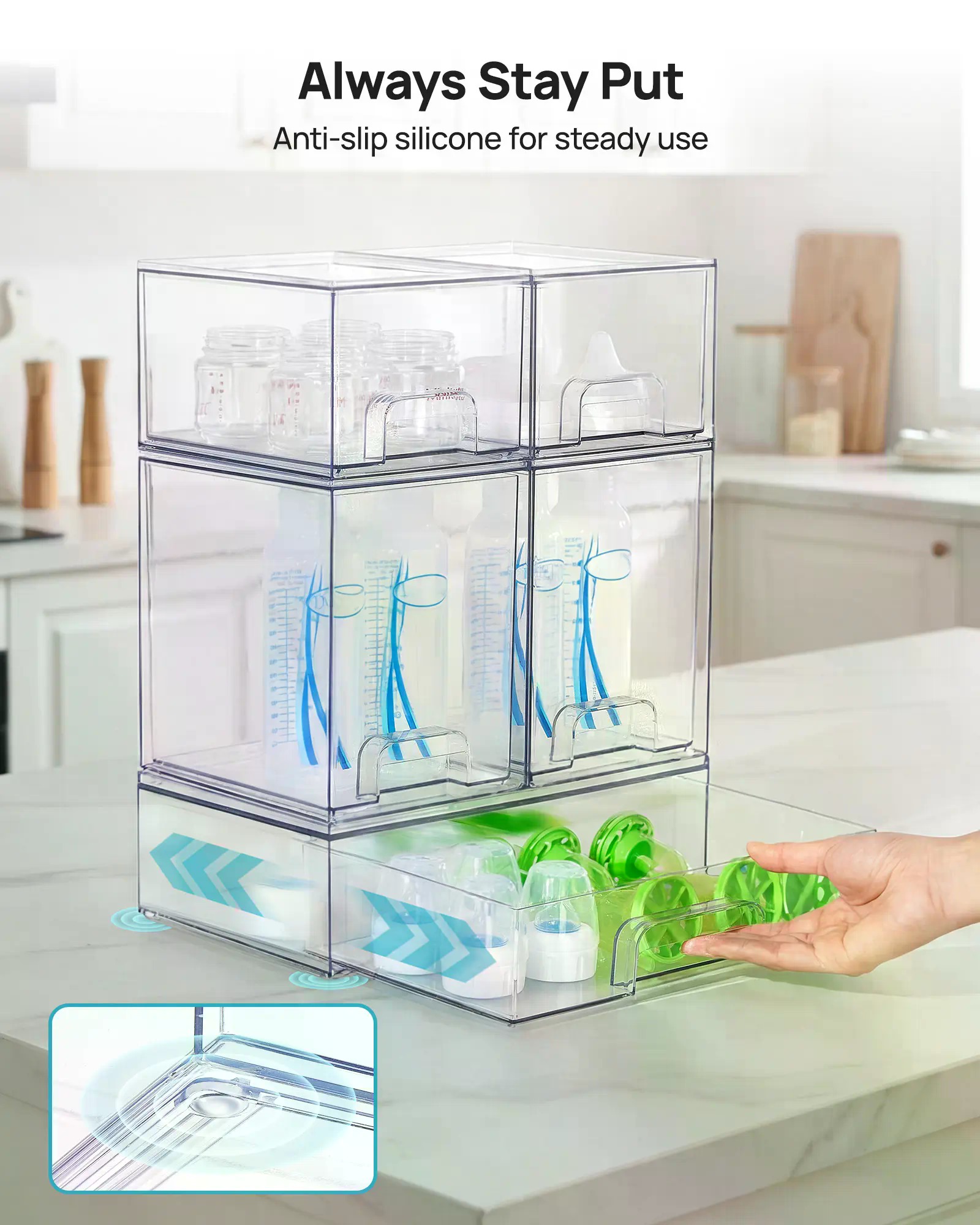 Paquete de 5/8 estantes apilab - Home Bathroom Organizer reseña y precio