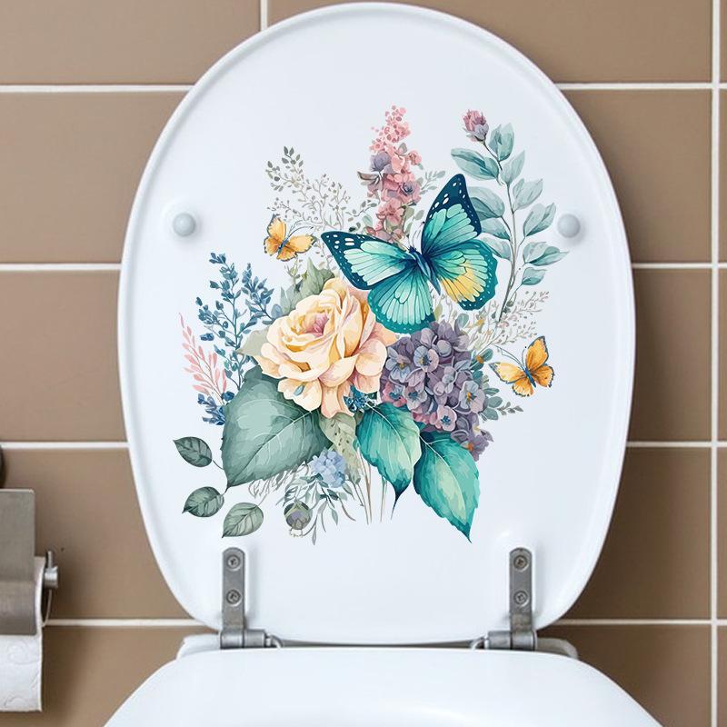 Adhesivo floral con diseño de  - Jet Home Bathroom Accessories reseña y precio