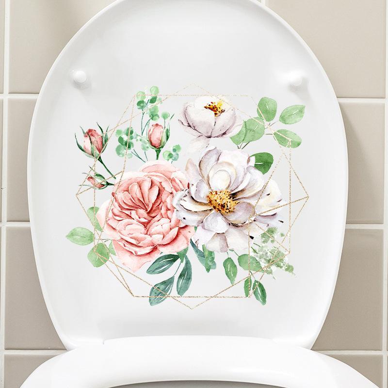 Adhesivo floral con diseño de  - Jet Home Bathroom Accessories reseña y precio