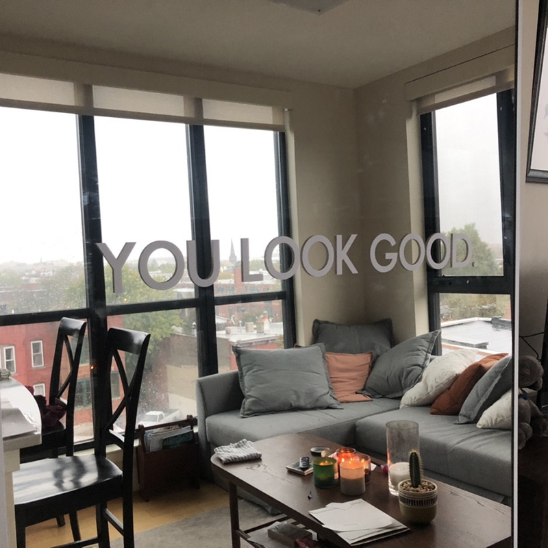 You Look Good Mirror Wall Stic - Home Goods Bathroom Cabinets reseña y precio